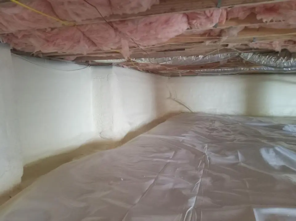 Crawl space encapsulation with closed-cell spray foam for Spray Foam Roofing in Berthoud