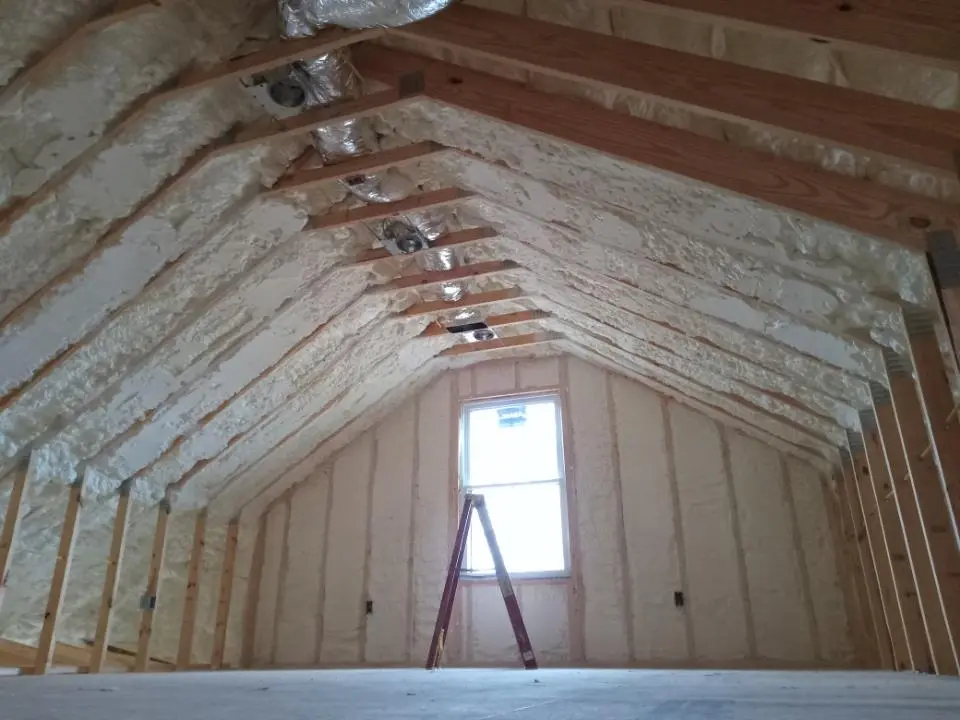 Spray foam roofing application for Crawl Space Insulation project in Berthoud